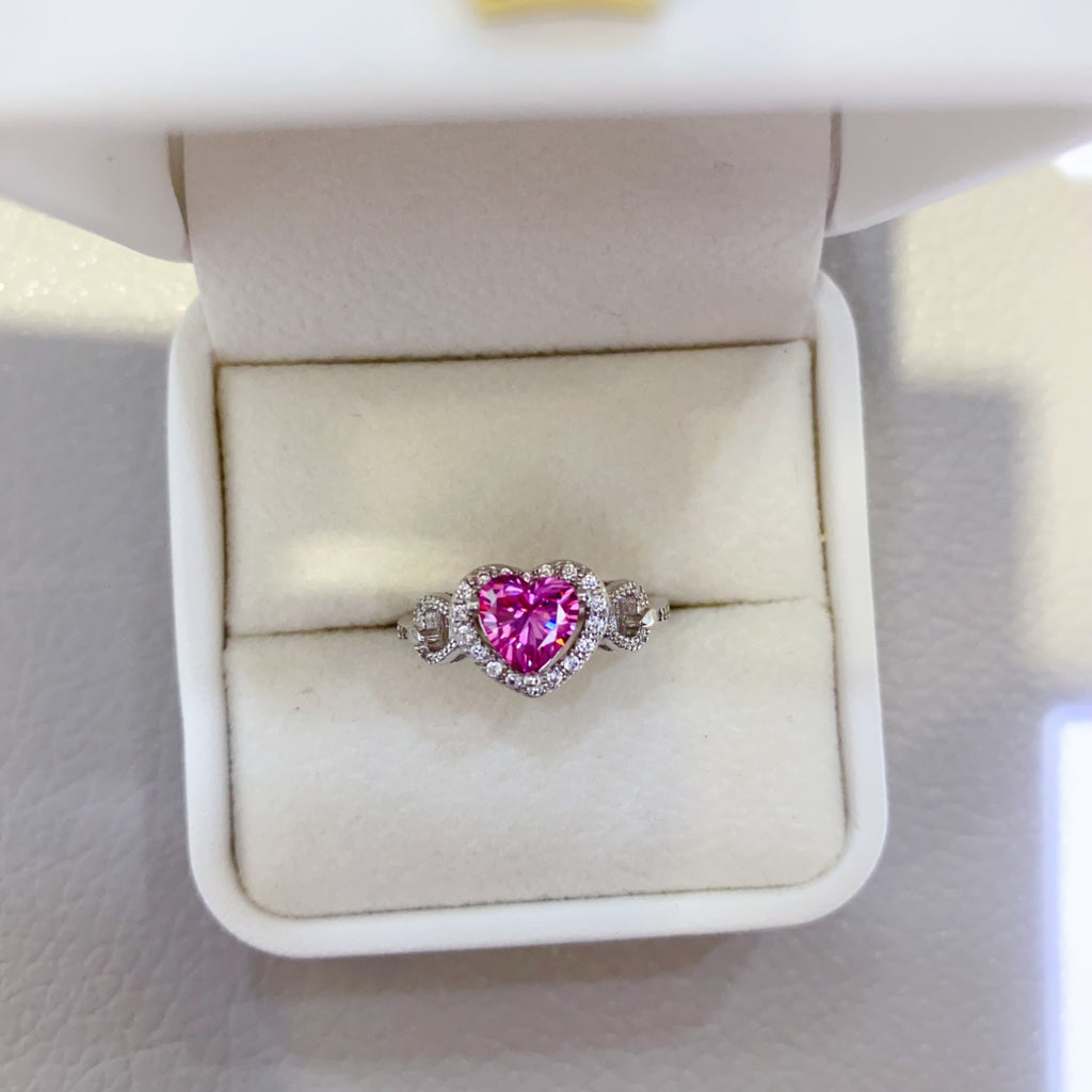 1 Carat Moissanite Diamond 925 Sterling Silver Ring (4.5-9)
