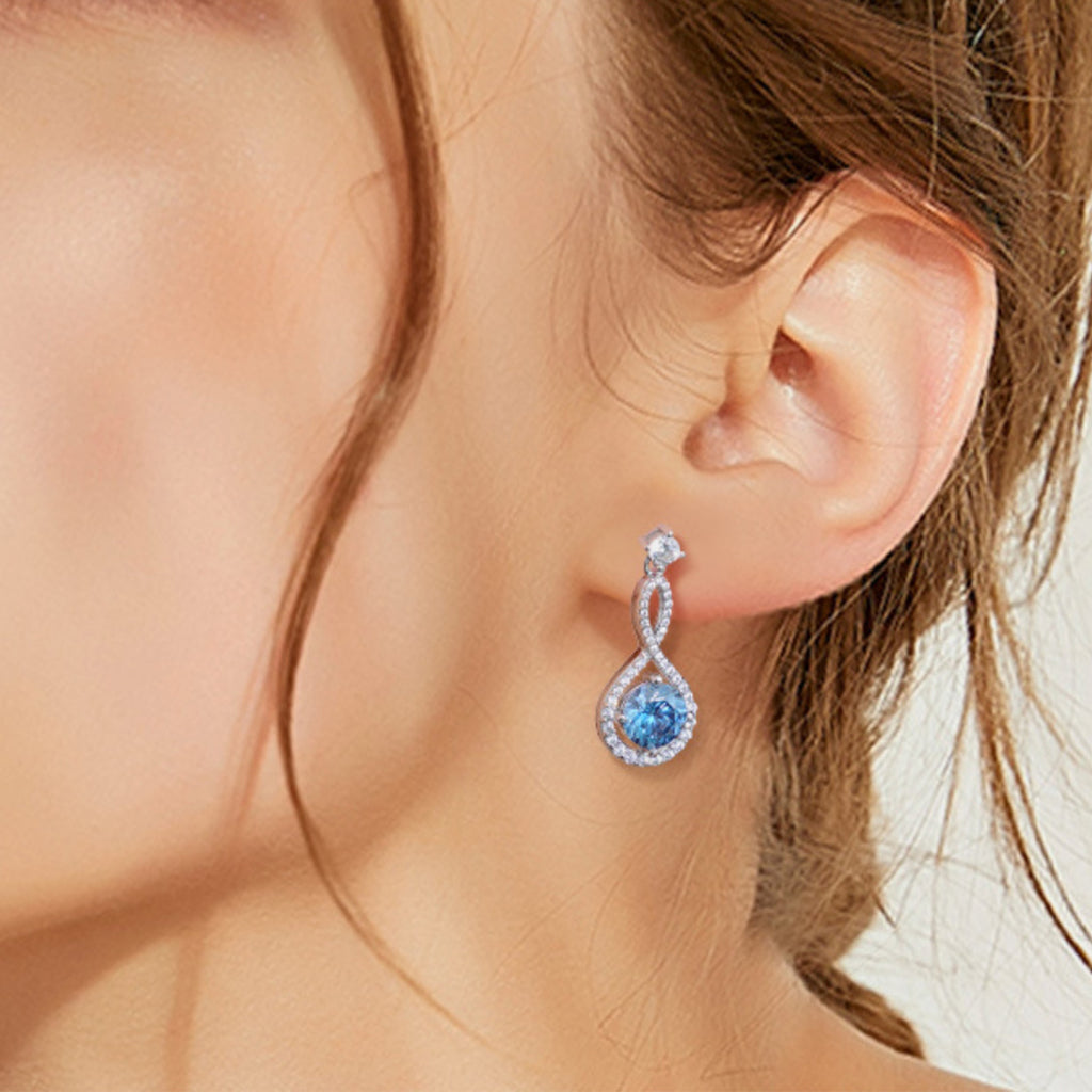 1 Carat Moissanite Diamond 925 Sterling Silver Earrings